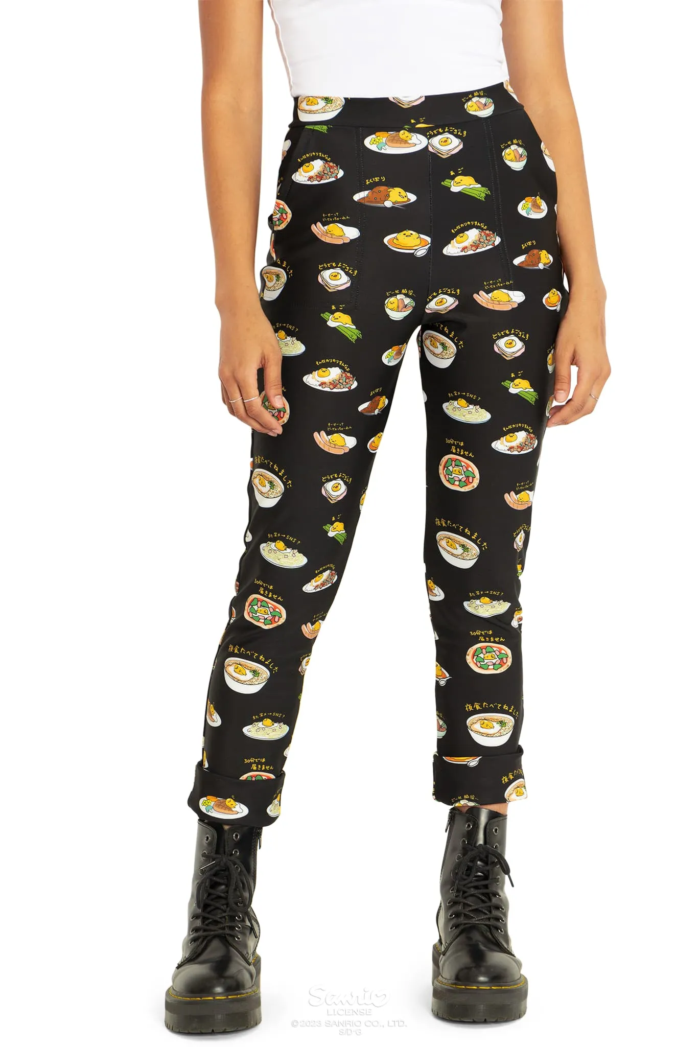 Eat With Gudetama Cuffed Pants