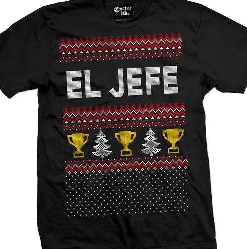 El Jefe Ugly Christmas Sweater Men's T-Shirt