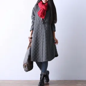 Elegant Polka Dot Trench Coat