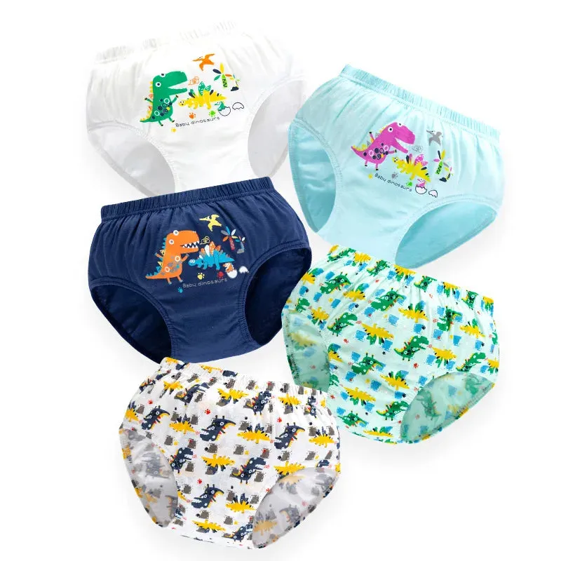 Exquisite Box Package Boys Underwear Soft Breathable Cotton Briefs For Boys Cartoon Dinosaur Kids Panties Knickers Multipack