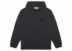 FEAR OF GOD ESSENTIALS PULLOVER CHEST LOGO HOODIE STRETCH LIMO/BLACK