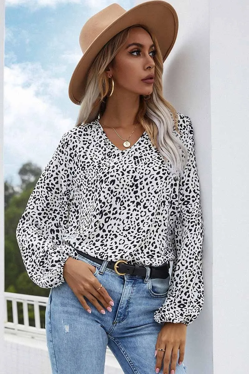 Floral Print Gathered Cuffs Shirt