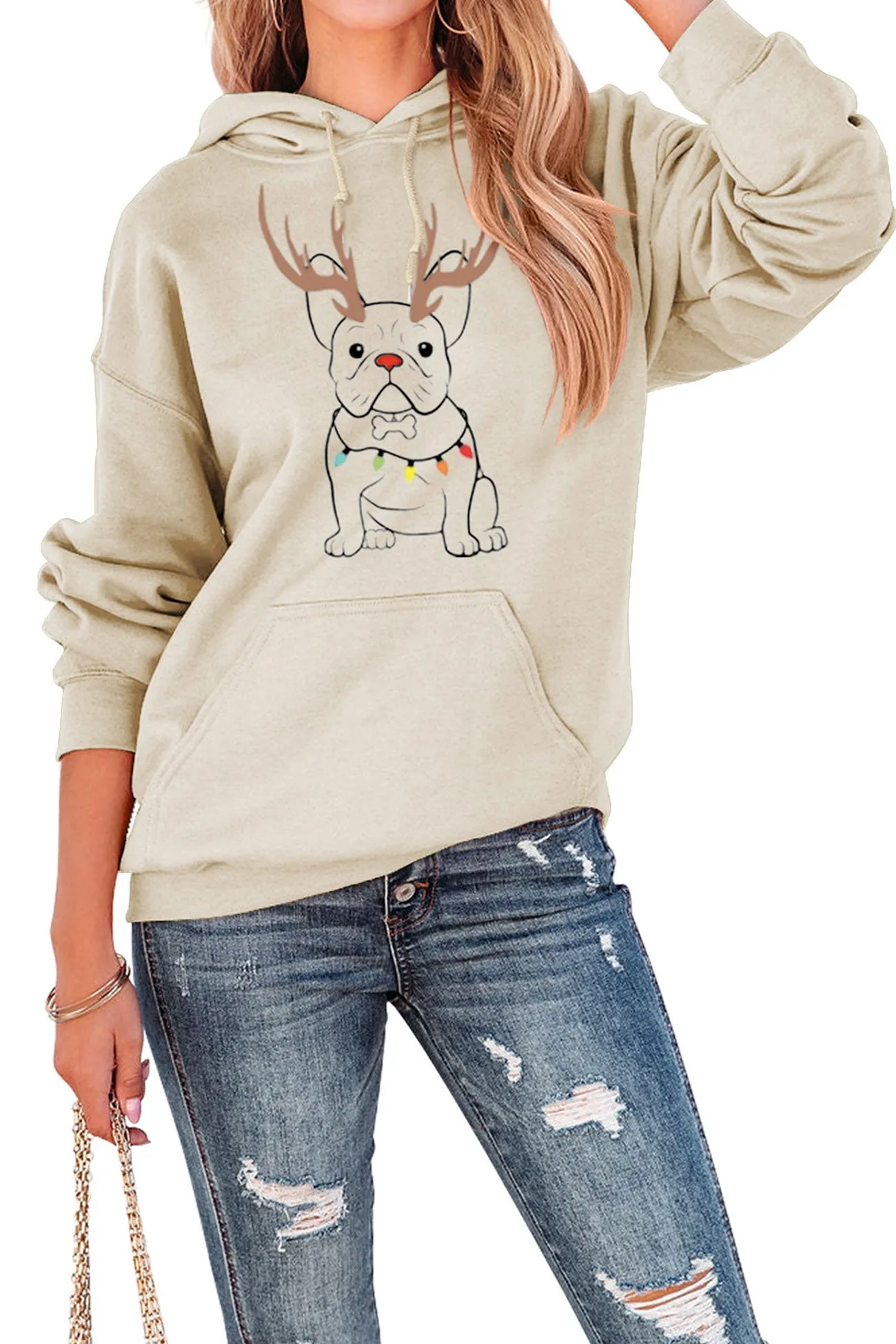 French Bulldog Christmas Graphic Hoodie