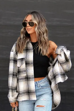 Fun Days Ahead Plaid Long Sleeve Shacket