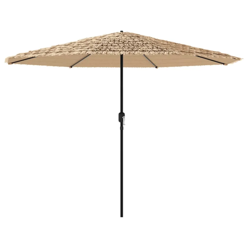 Garden Parasol with Steel Pole Brown 324x324x247 cm