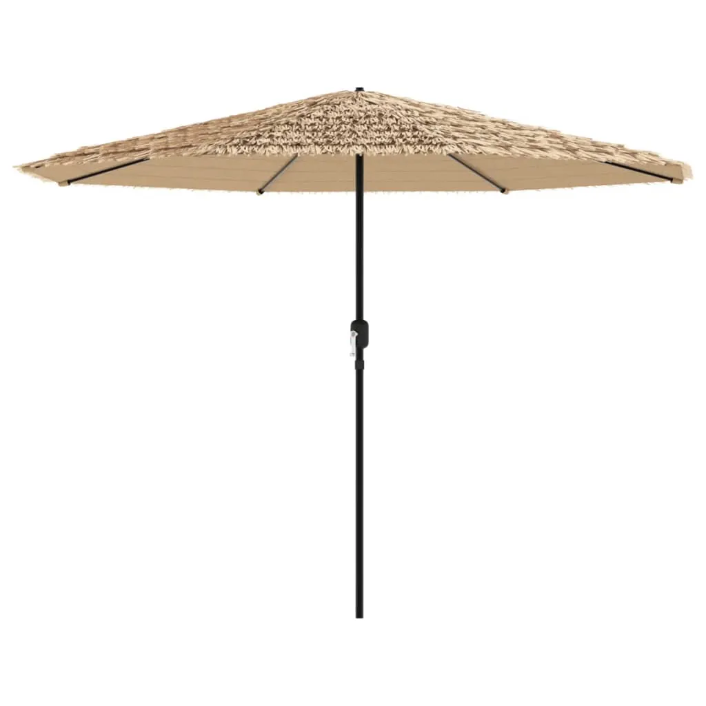 Garden Parasol with Steel Pole Brown 324x324x247 cm