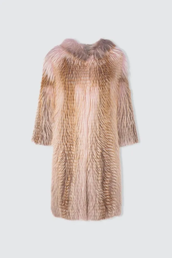 Golden Island Fox Fur Coat