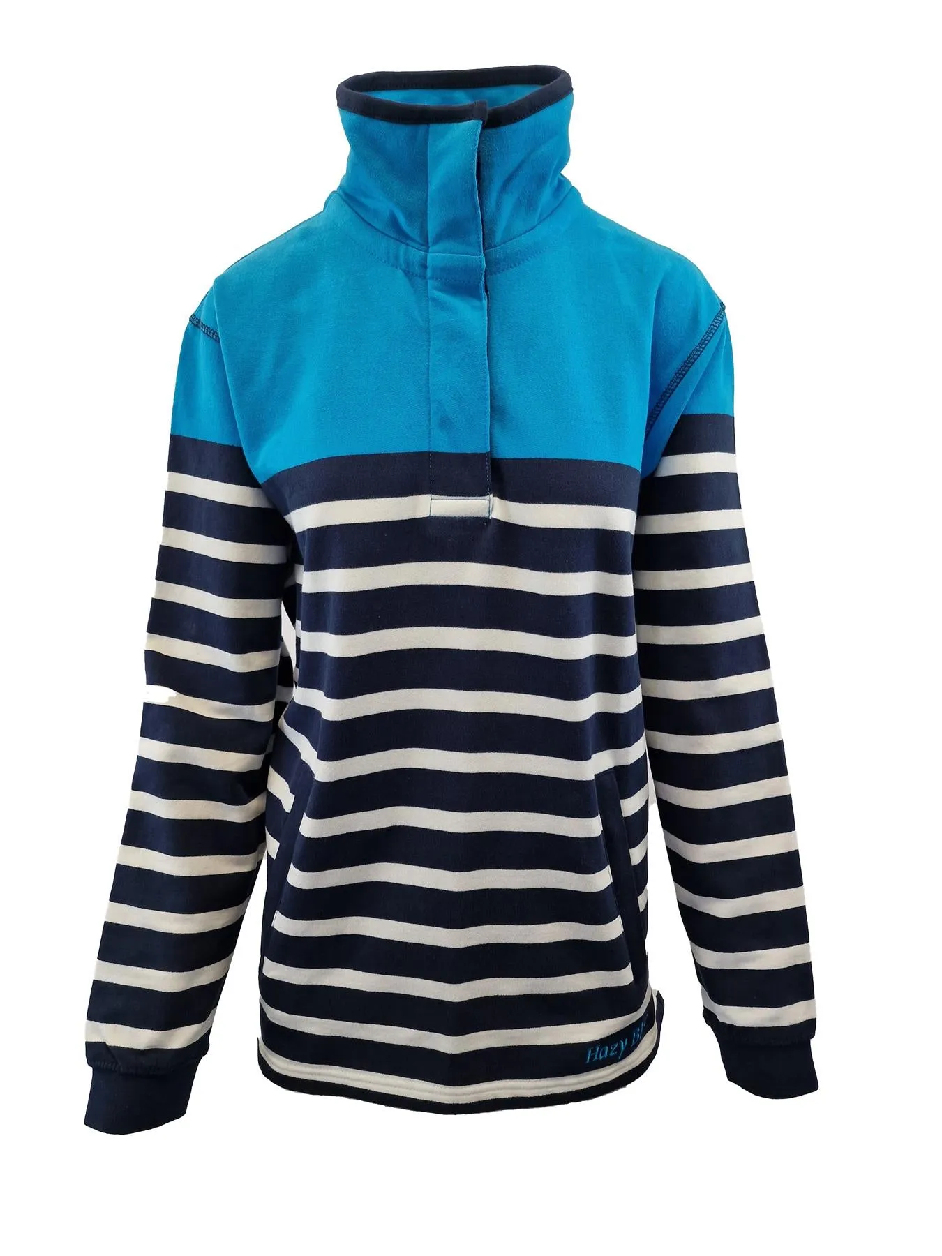 Hazy Blue Womens Pullover Sweatshirts - Tasha