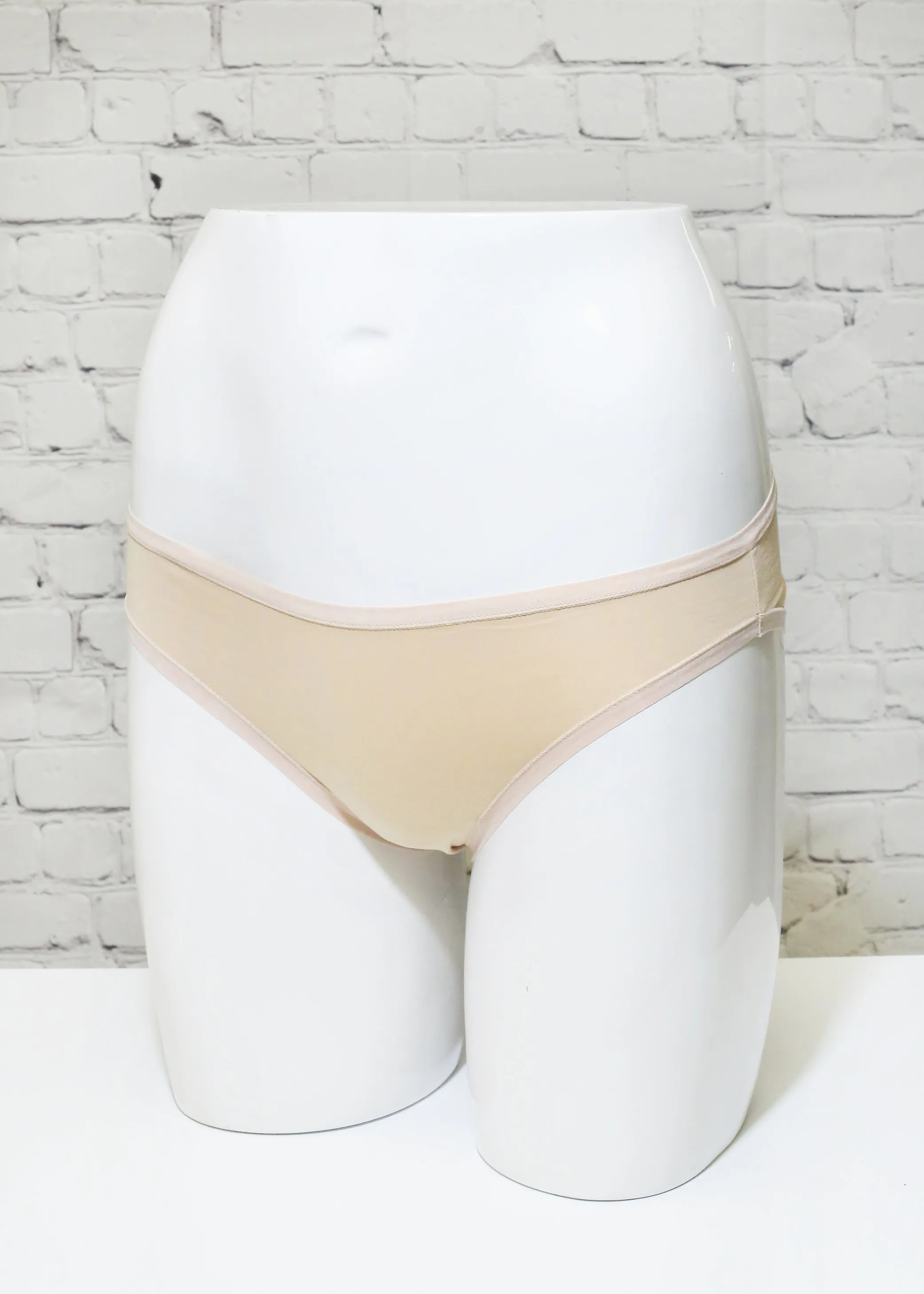 Her. Cotton Stretch Bikini - Nude