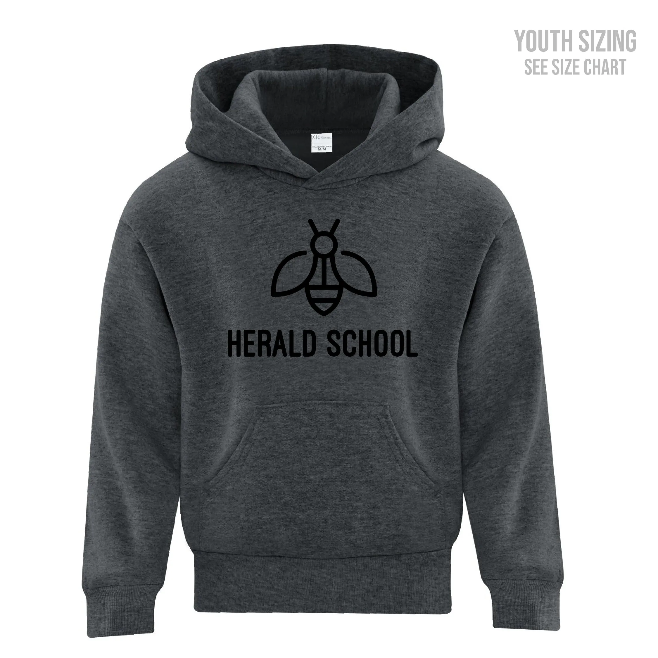 Herald School Bee Logo Youth Pullover Hoodie (T1010-Y2500)