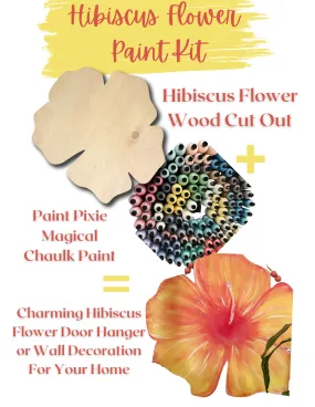 Hibiscus flower wall decor or door hanger