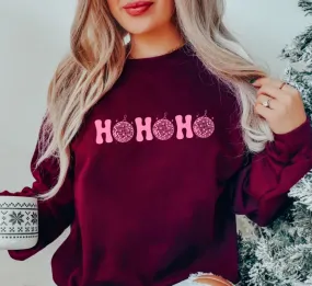 HO-HO-HO Maroon Pullover