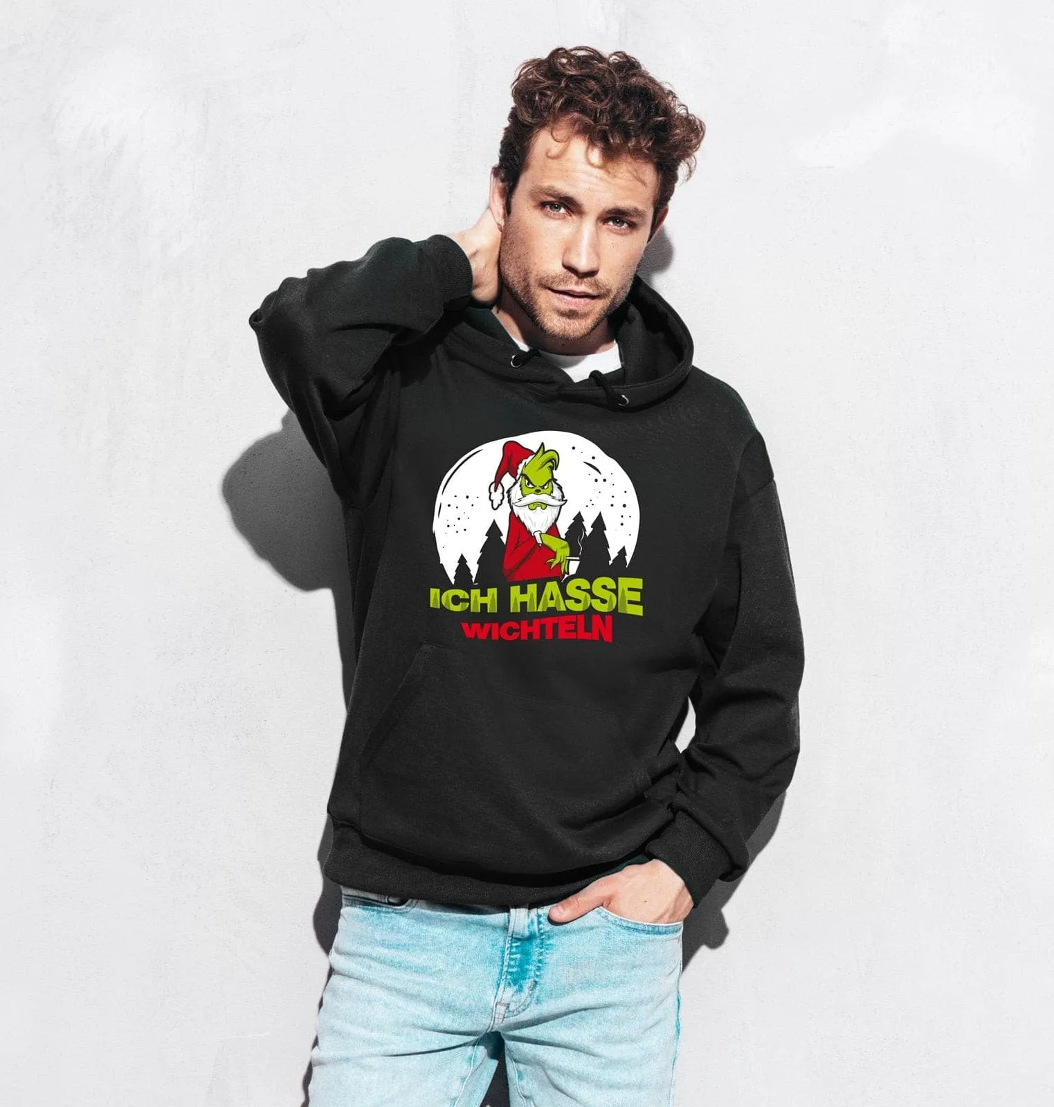 Hoodie - Grinch - Ich hasse Wichteln