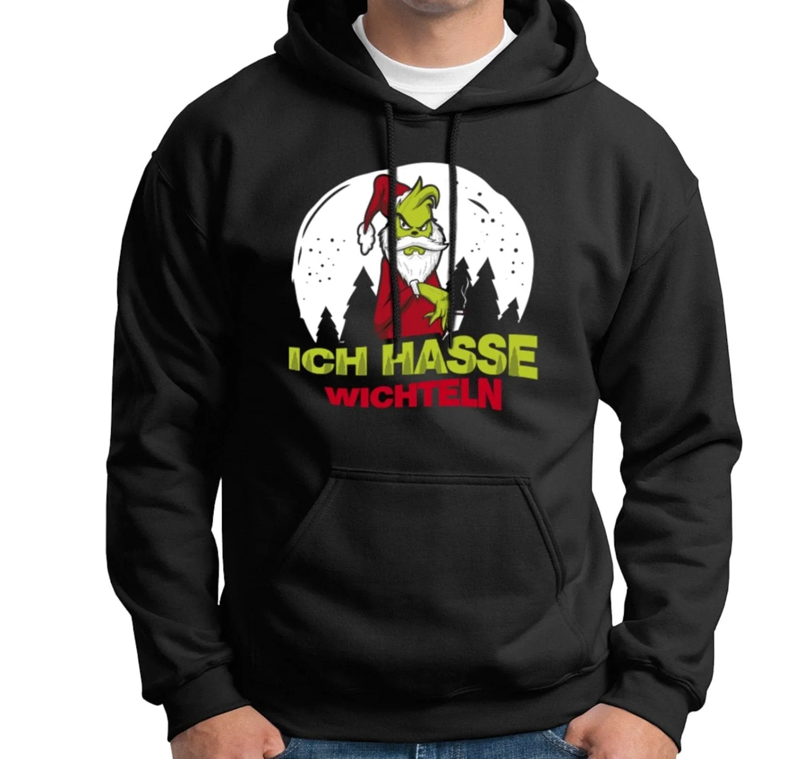 Hoodie - Grinch - Ich hasse Wichteln