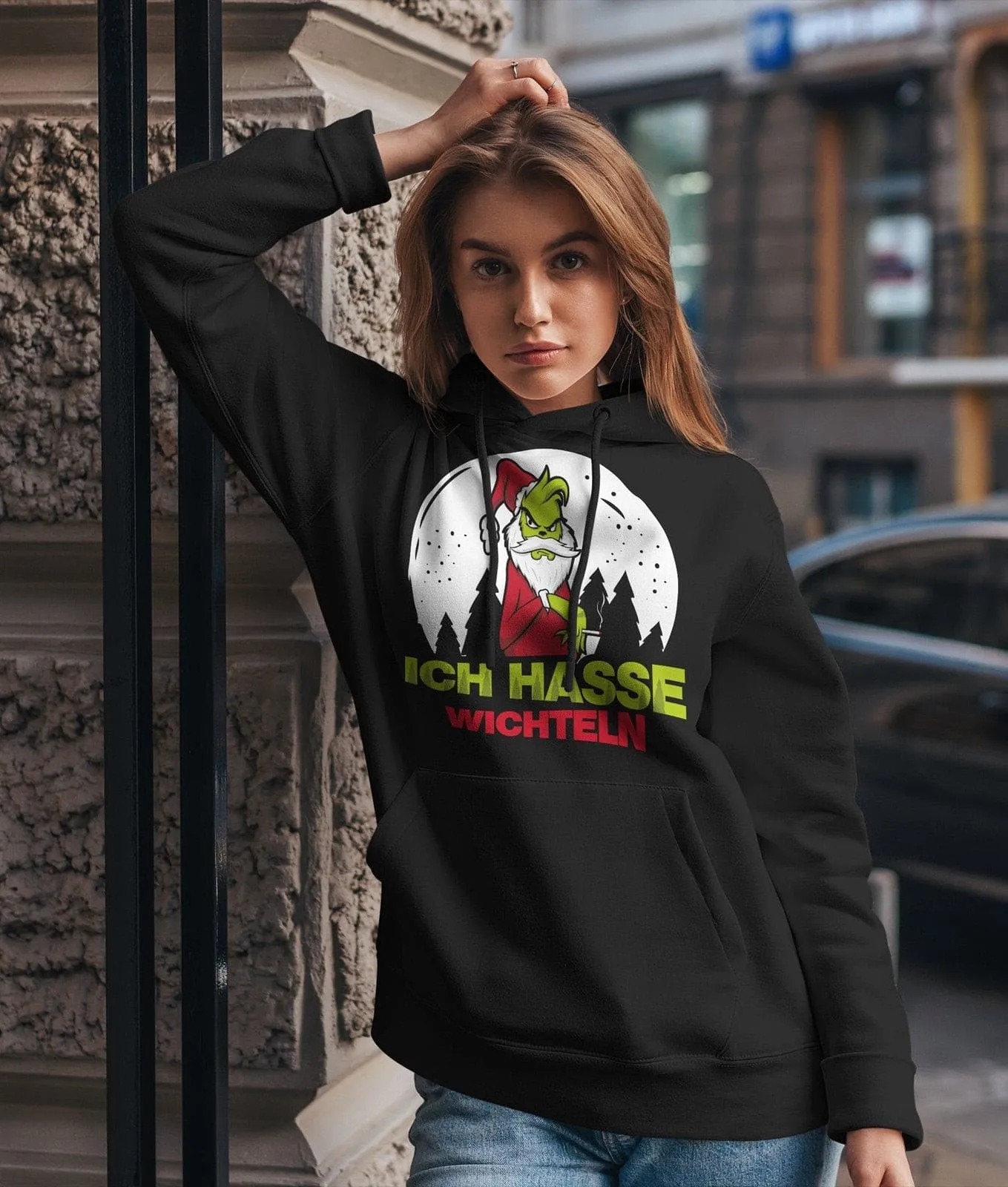 Hoodie - Grinch - Ich hasse Wichteln