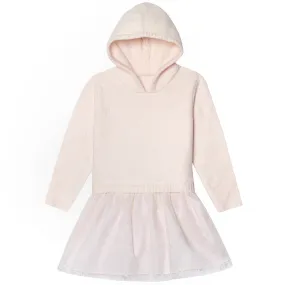 Infant & Toddler Girls Light Pink Sweater Dress With Tulle Skirt