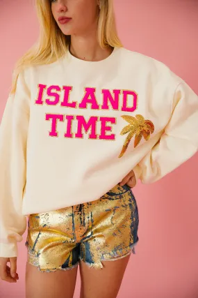 ISLAND TIME CREAM PULLOVER