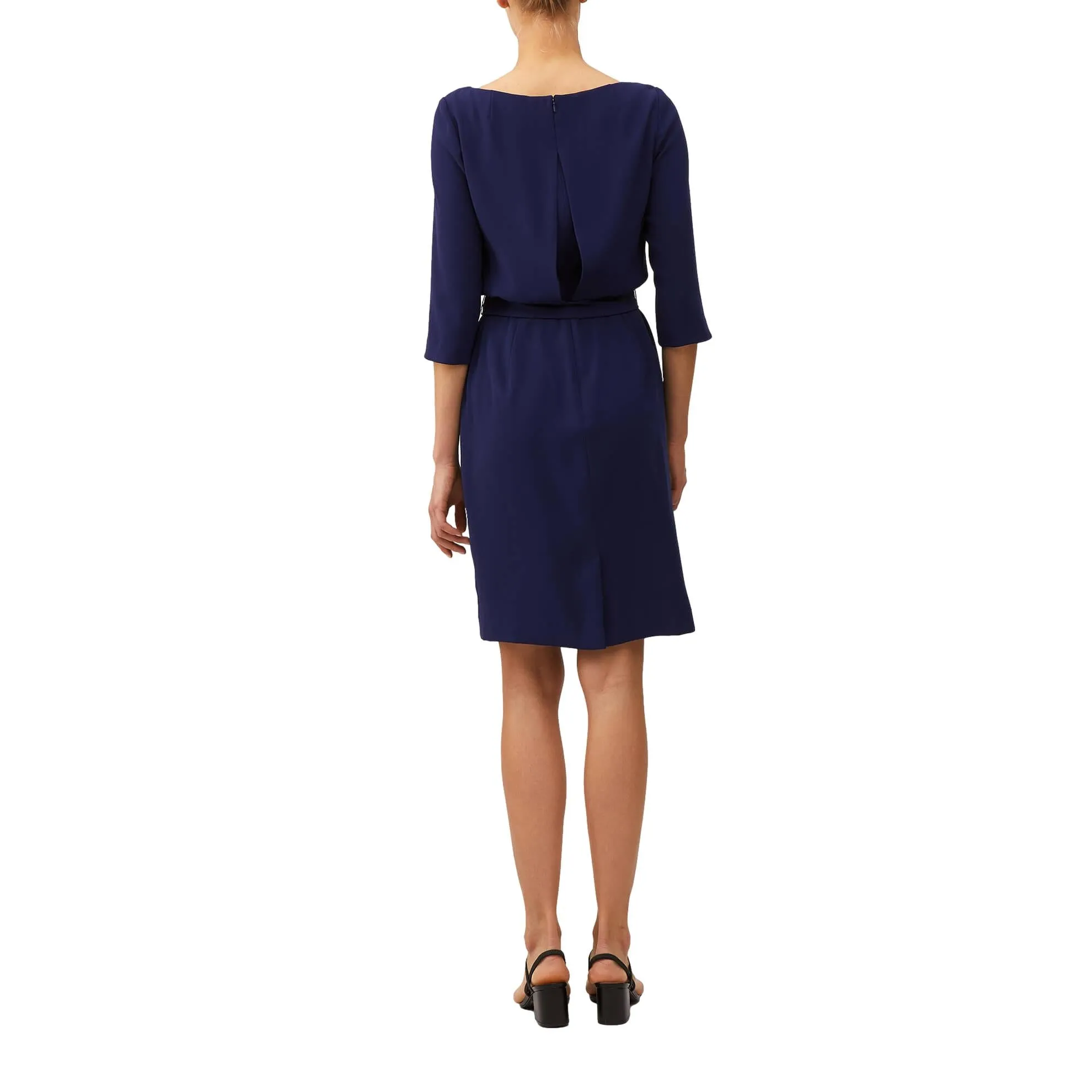 J. Peterman Women's Simple 1960's Boatneck Dress in Navy