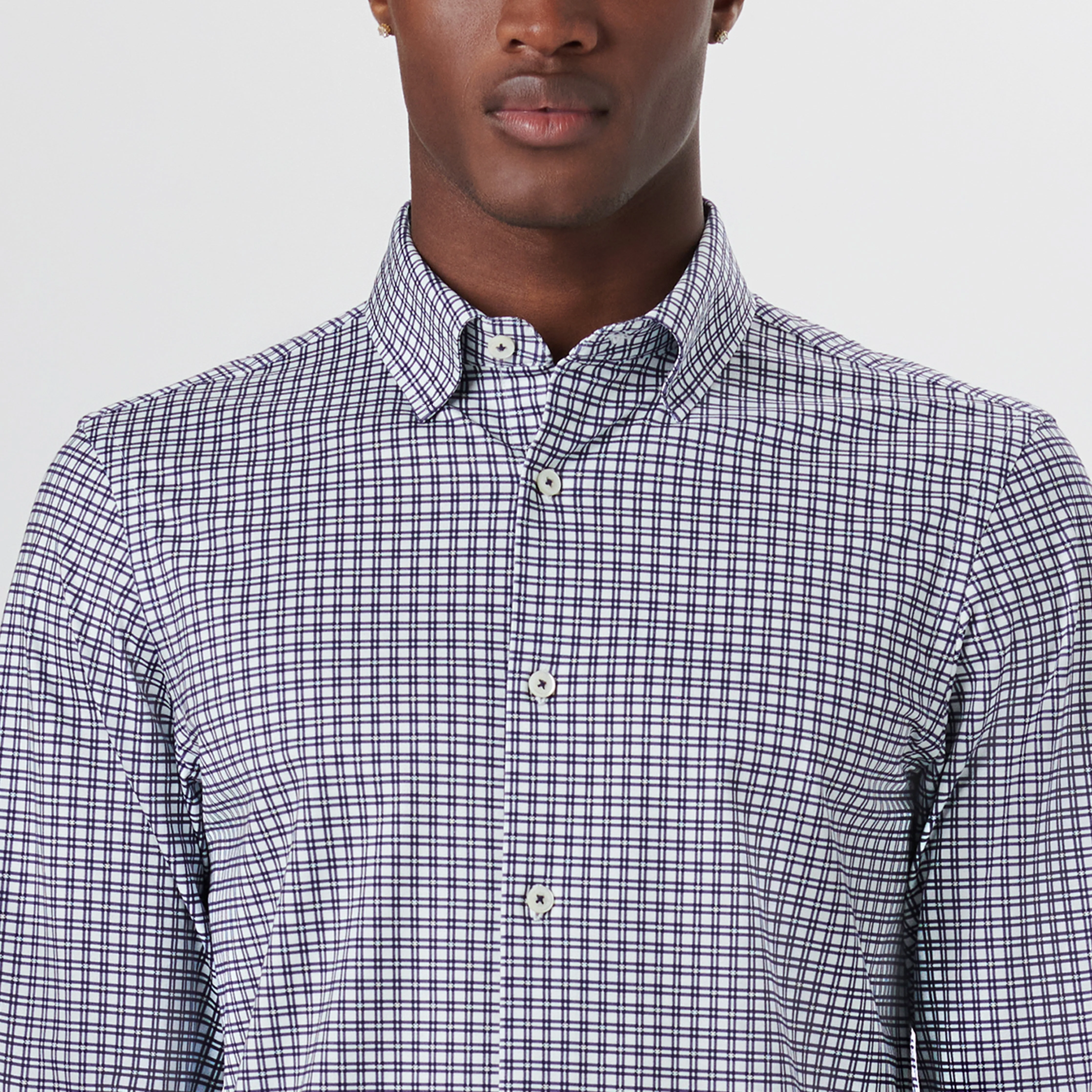 JAMES Grid Check OoohCotton Twill Shirt