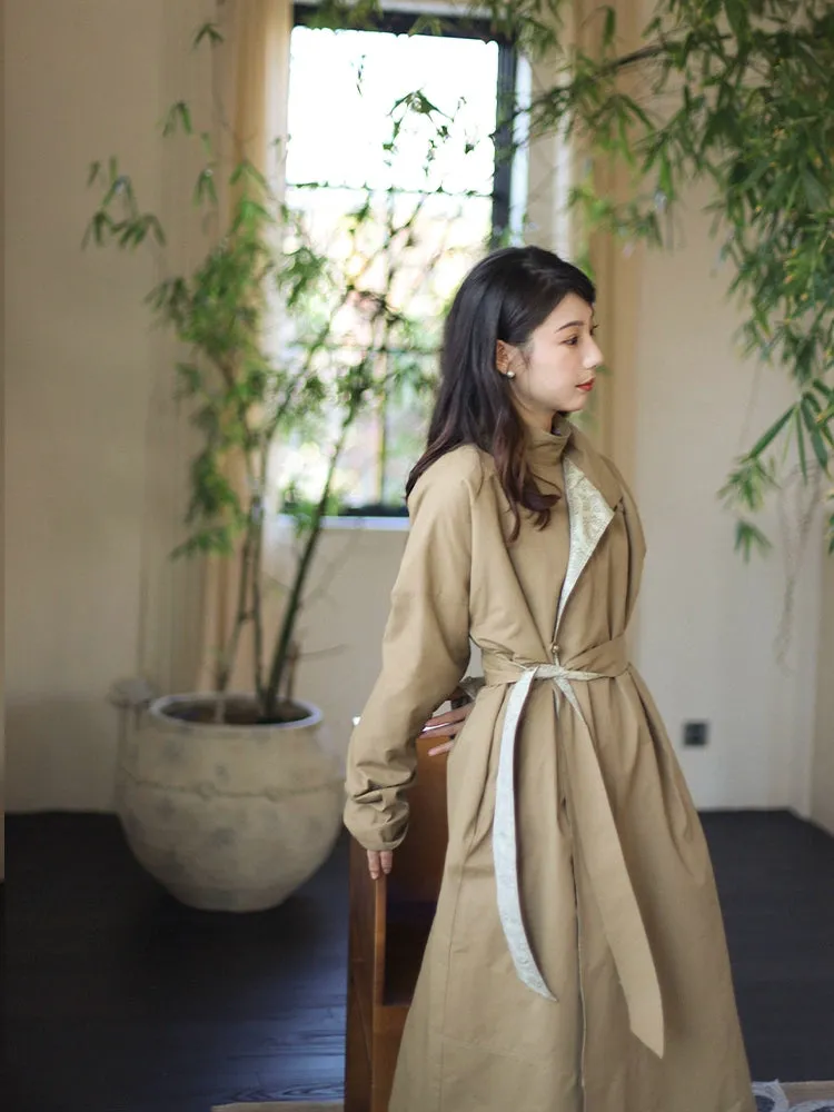 Lang Màn 浪漫 Modernized Tang Dynasty Reversible Yuanlingpao Trench Coat