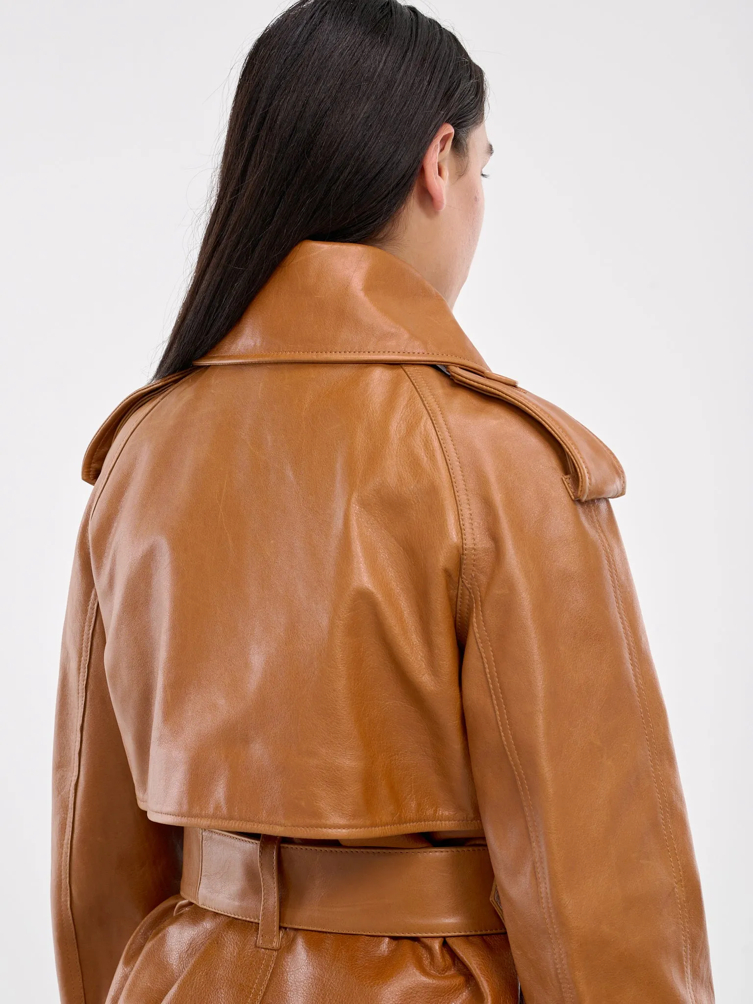 Leather Trench Jacket (LJ0040-LT0097-TAN)