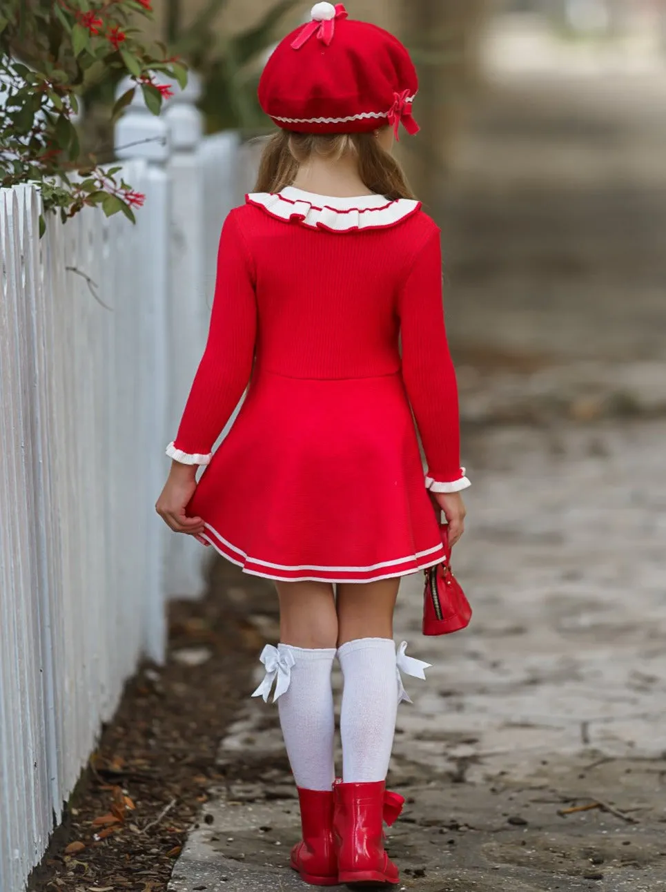 Little Socialite Collared Sweater Dress