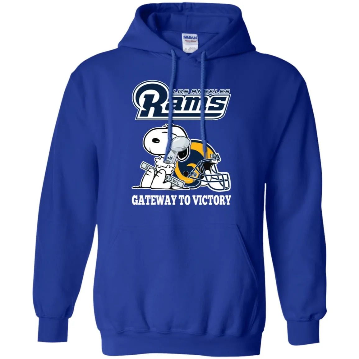 Los Angeles Rams Gateway To Victory Super Bowl 2019 Snoopy Football Nfl Pullover Hoodie Sweatshirt