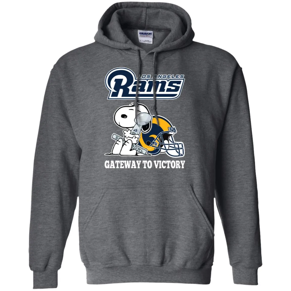 Los Angeles Rams Gateway To Victory Super Bowl 2019 Snoopy Football Nfl Pullover Hoodie Sweatshirt