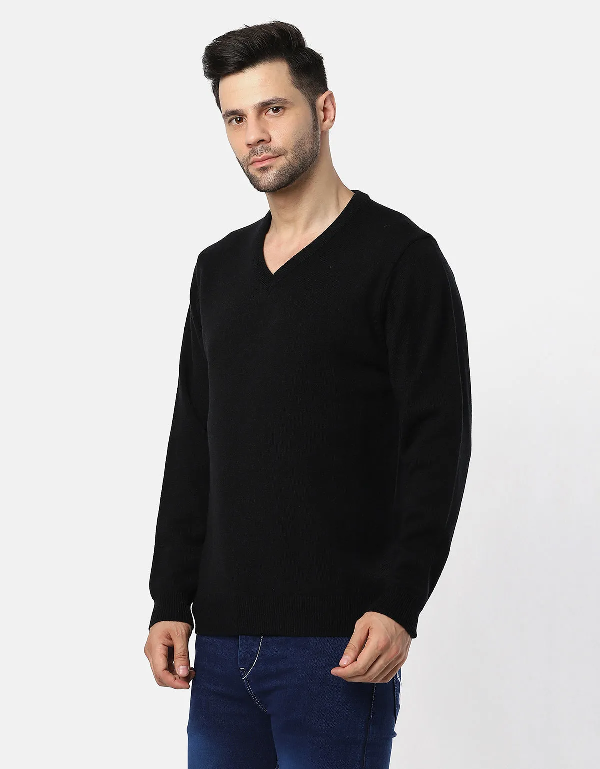 Men Woolen V-Neck Pullover