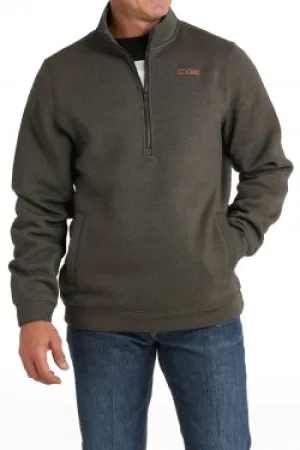 Men's Cinch Brown 1/2 Zip Pullover - MWK1913002