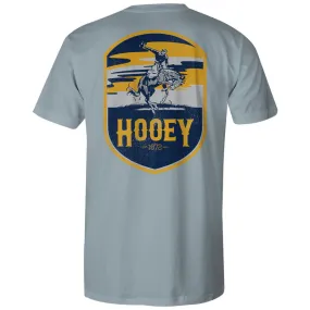 Men's Hooey "CHEYENNE" DENIM W/YELLOW/GREY/BLACK LOGO POCKET T-SHIRT - HT1688LTBL