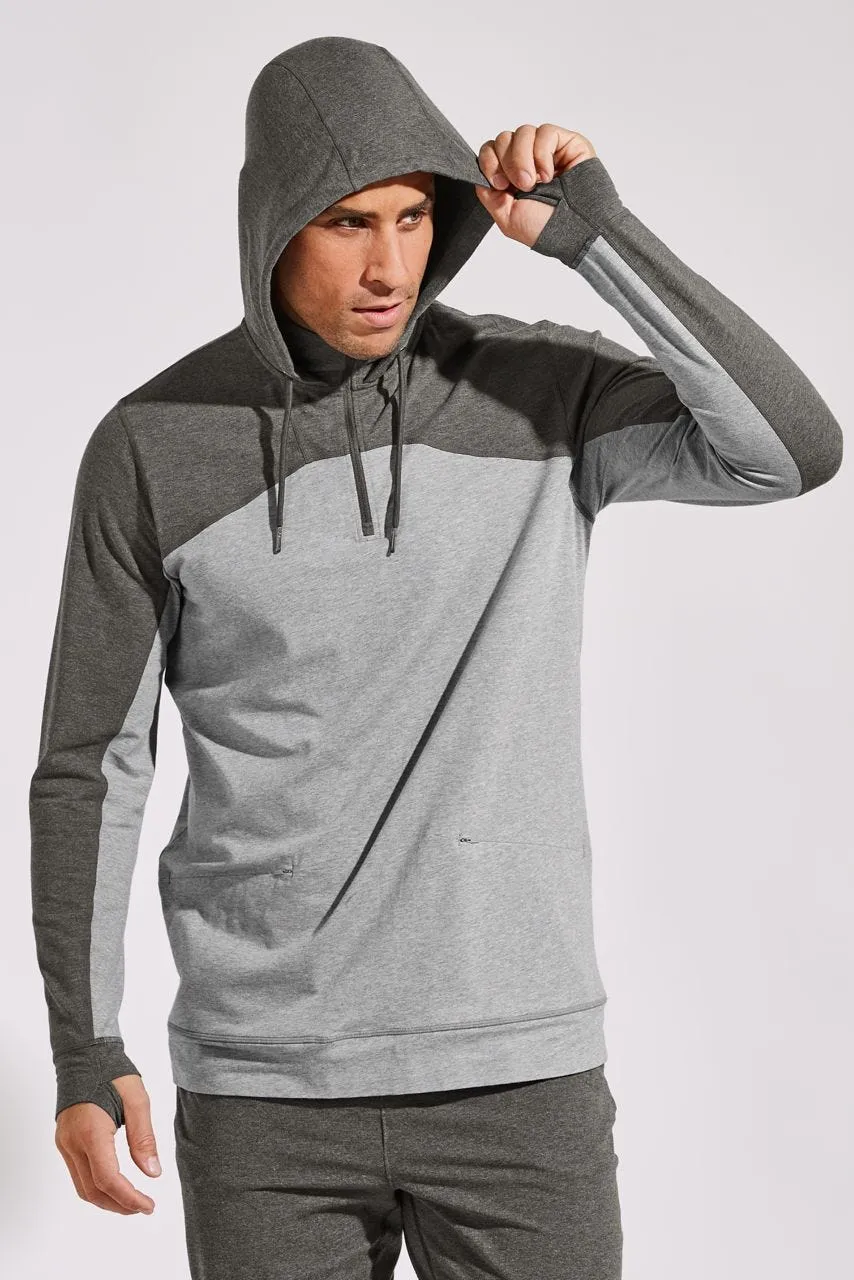 Men's LumaLeo Quarter-Zip Hoodie  |  Grey Colorblock