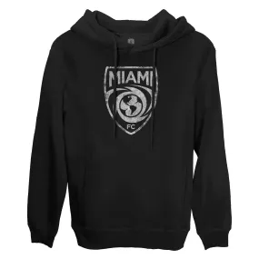 Miami FC Mono Badge Fleece Pullover Hoodie - Black