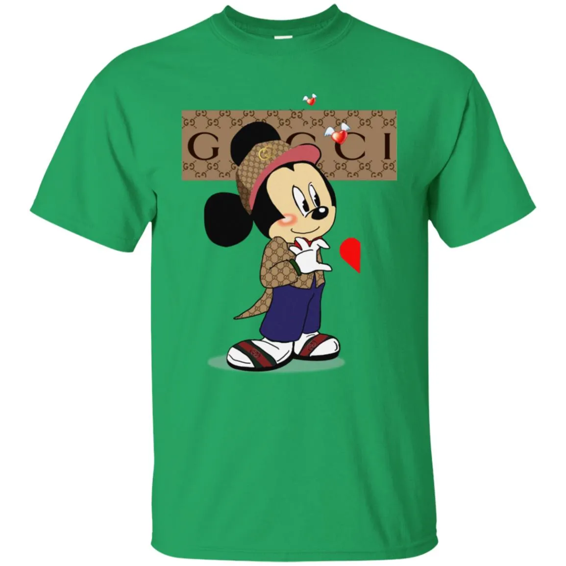 Mickey Mouse Love Couple T-shirt Valentine's Day T-shirt Men Cotton T-Shirt