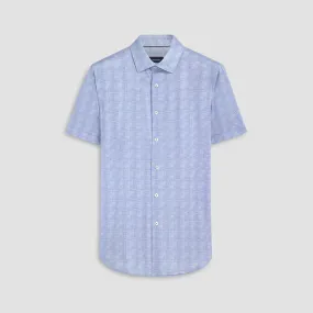 Miles Glen Check Print OoohCotton Short Sleeve Shirt