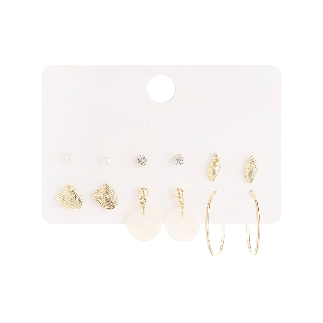 MINISO Ear Ring Fashion Conch Love Set