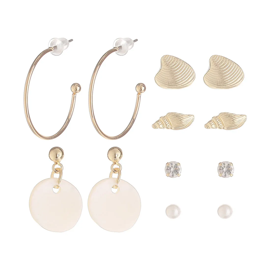 MINISO Ear Ring Fashion Conch Love Set