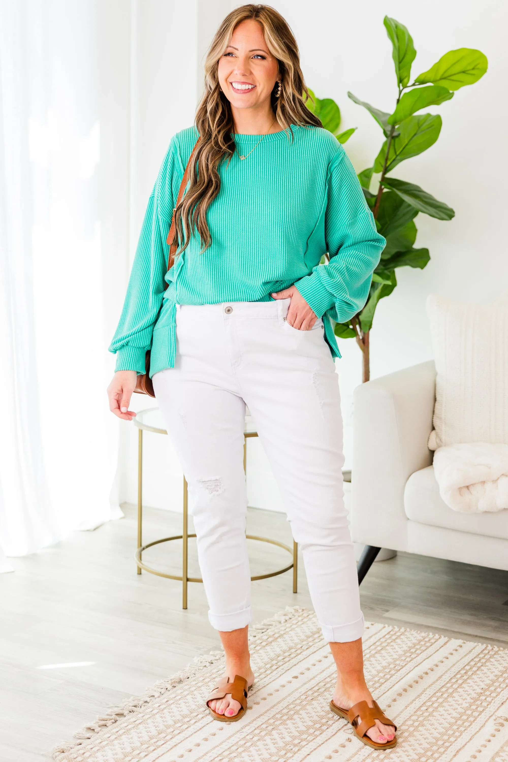 Misty Eyes Pullover, Mint