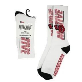 Motive - White Crew Socks (2 Pairs)