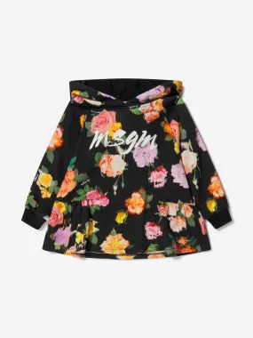 MSGM Baby Girls Floral Print Hooded Sweater Dress