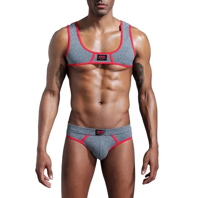 Muscle Harness Sport Cotton Polyester Underwear Set