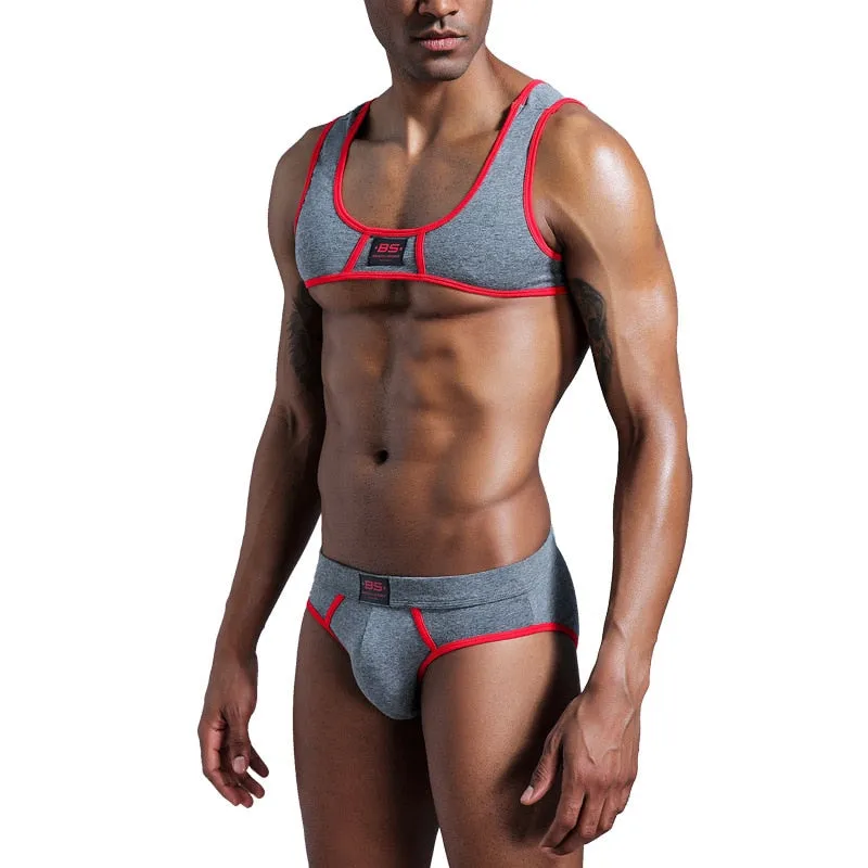 Muscle Harness Sport Cotton Polyester Underwear Set