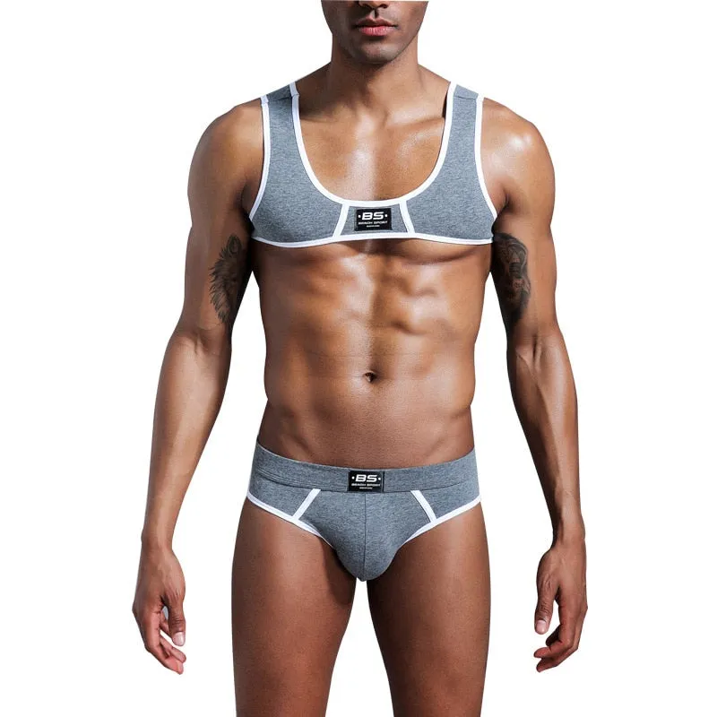 Muscle Harness Sport Cotton Polyester Underwear Set