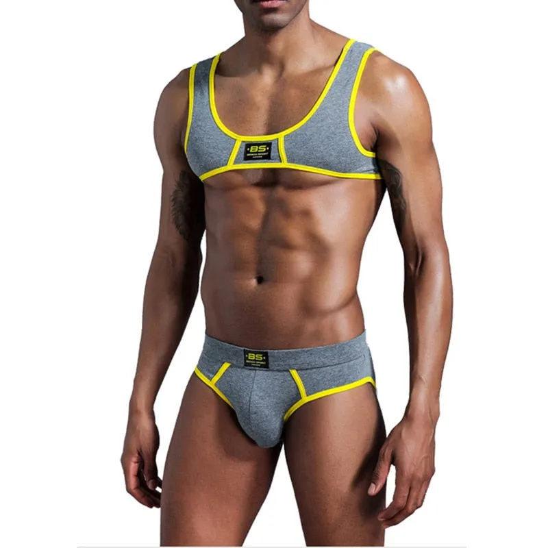 Muscle Harness Sport Cotton Polyester Underwear Set