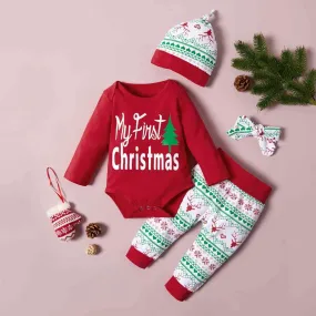 My First Christmas Bodysuit and Pants Set