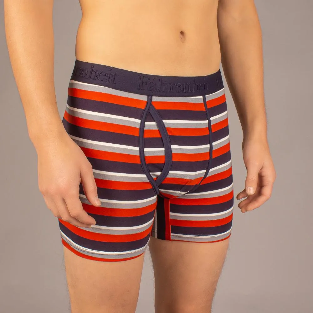 Newman Boxer Brief | Stripe Red/Navy