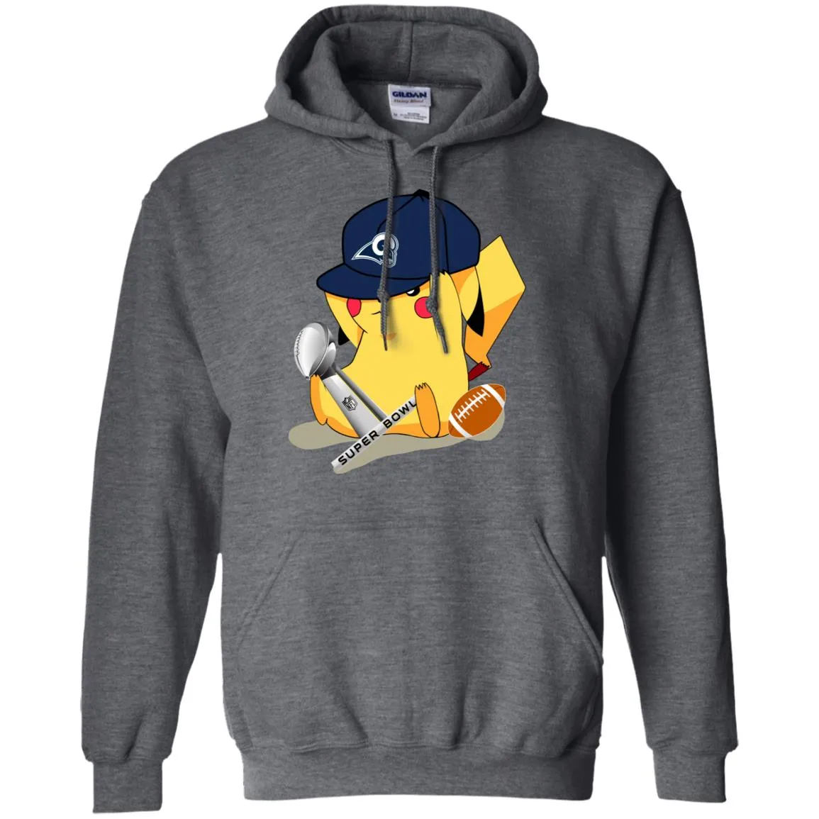 Nfl – Los Angeles Rams Pikachu Super Bowl 2019 Football Pullover Hoodie Sweatshirt