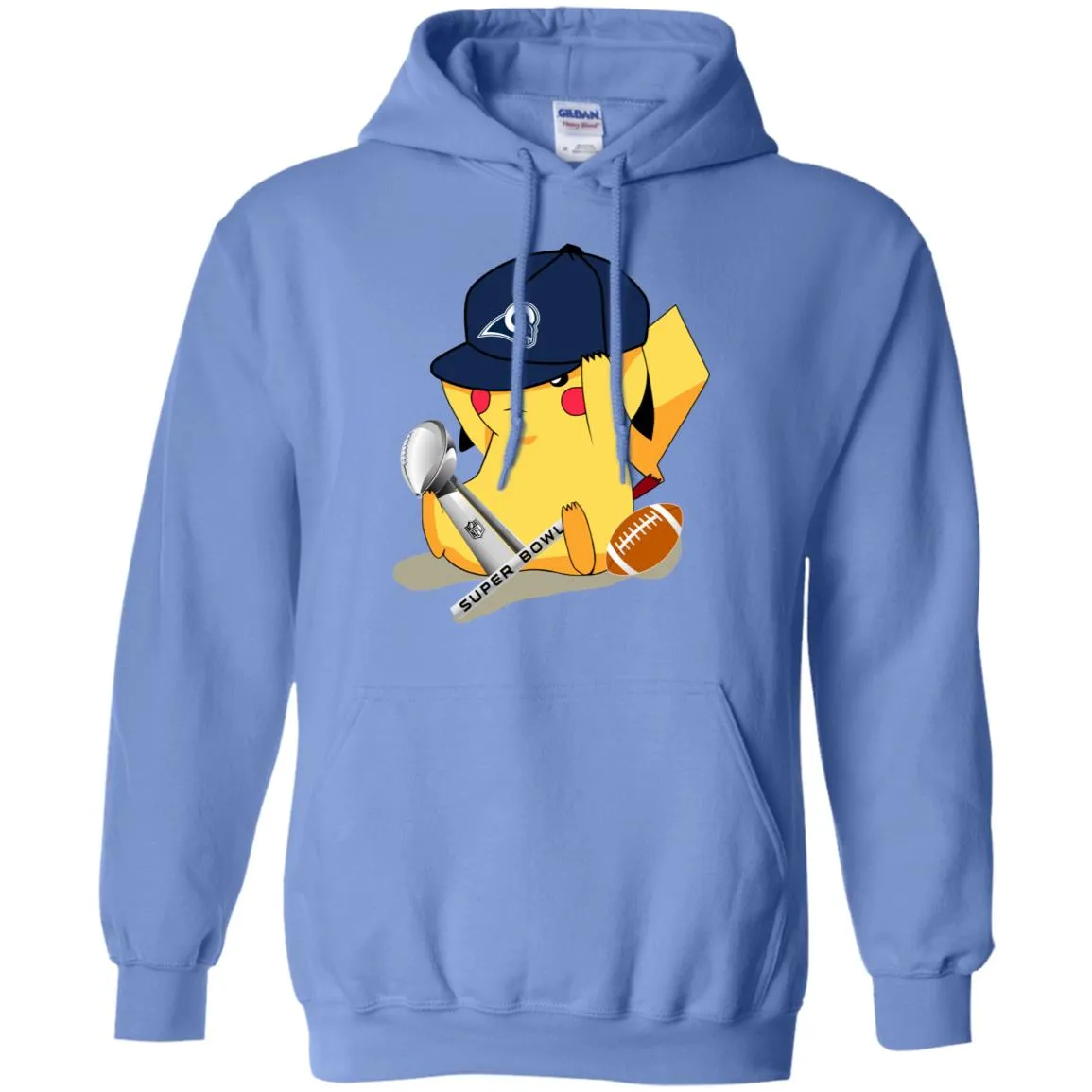 Nfl – Los Angeles Rams Pikachu Super Bowl 2019 Football Pullover Hoodie Sweatshirt