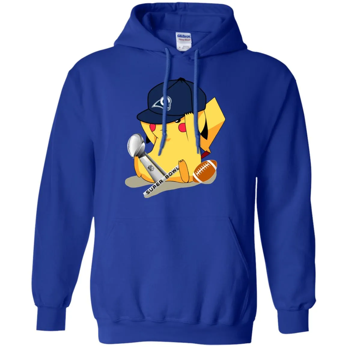 Nfl – Los Angeles Rams Pikachu Super Bowl 2019 Football Pullover Hoodie Sweatshirt