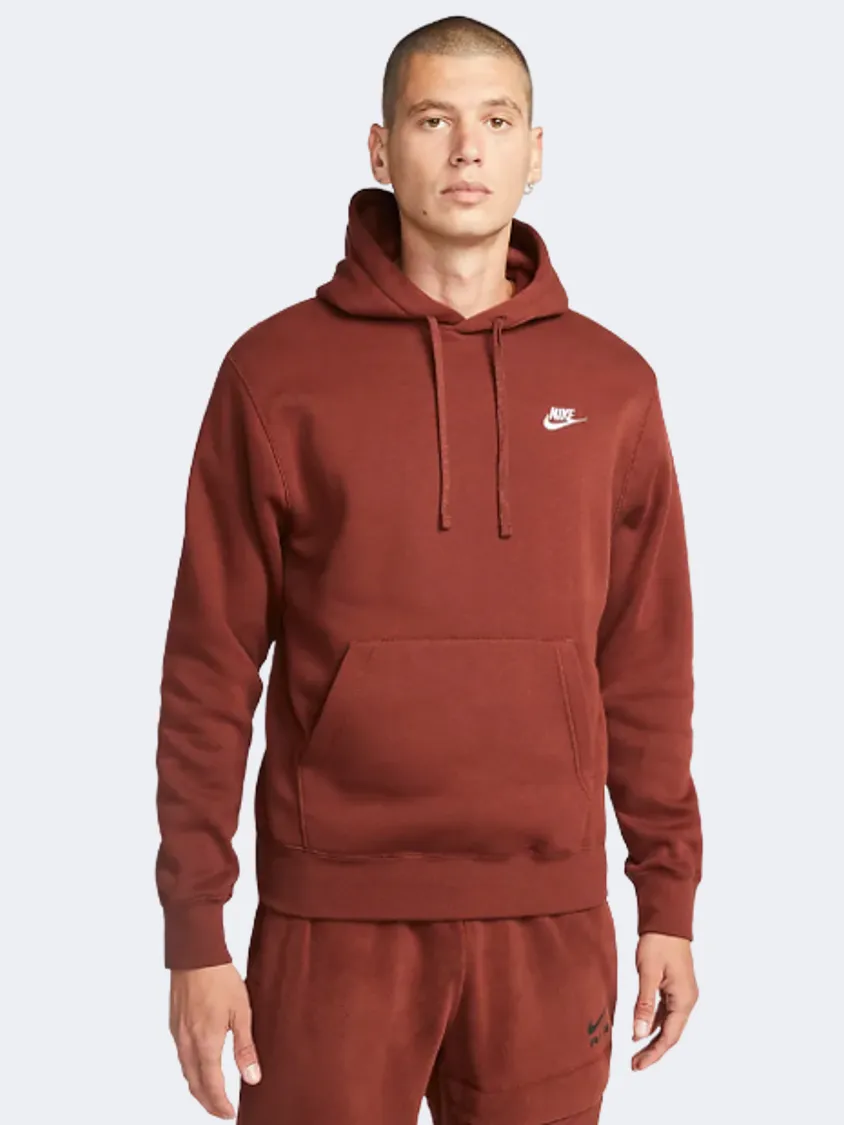 Nike Sportswear Club Fleece Men Lifestyle Hoody Oxen Brown